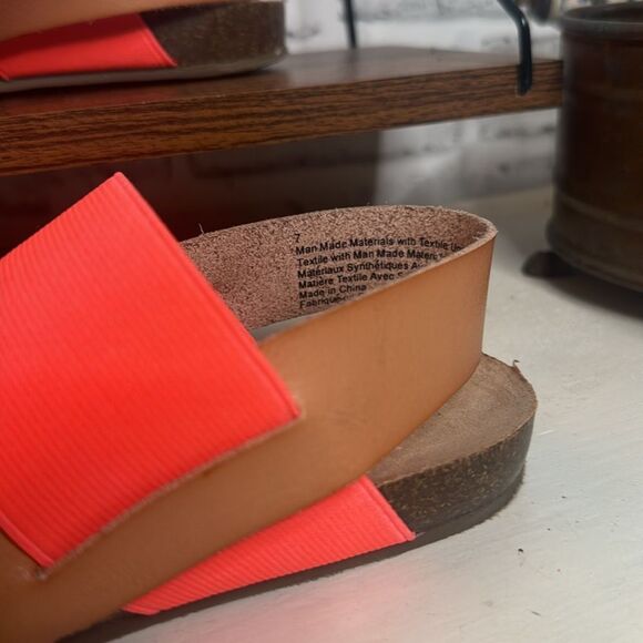 Mossimo Minimalist faux-leather sandals, Coral, Boho, Hippie Size 7 - Picture 7 of 7